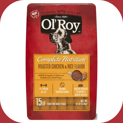 Ol' Roy Complete Nutrition Roasted Chicken & Rice Flavor Dry Dog Food, 46lb Bag