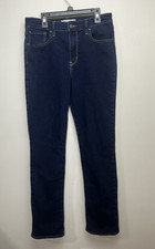 Levis 724 High Rise Straight Jeans Womens 29 Dark Wash Stretch Denim