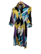 VINTAGE RINASCIMENTO SILK SHIRT DRESS COSE COSI SZ S ITALY