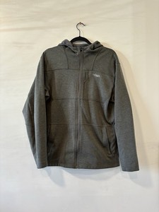 Sitka Camp Hoody Size Large Gray Wool Blend Fleece Full Zip Camp Gear Pockets