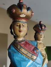 Barock Madonna Jesuskind böhmisch Holz handgeschnitzt sakral