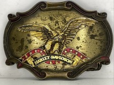 Harley Davidson Vintage Belt Buckle by Raintree 1978