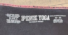 Y2K Victoria's Secret Love PINK Vtg Foldover Yoga Pants Flare pink heart Medium