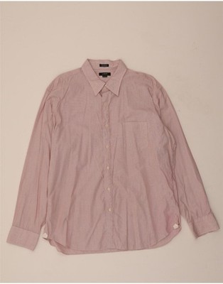 J. CREW Herren Hemd Größe 17-17 1/2 XL rot gestreift Baumwolle CP02