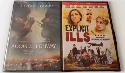 ADOPT A HIGHWAY / EXPLICIT ILLS / DVD'S  BRAND NEW/ ETHAN HAWKE,ROSARIO DAWSON