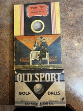 Vintage Antique Old Sport Golf Ball Boxes 3 Very Graphic