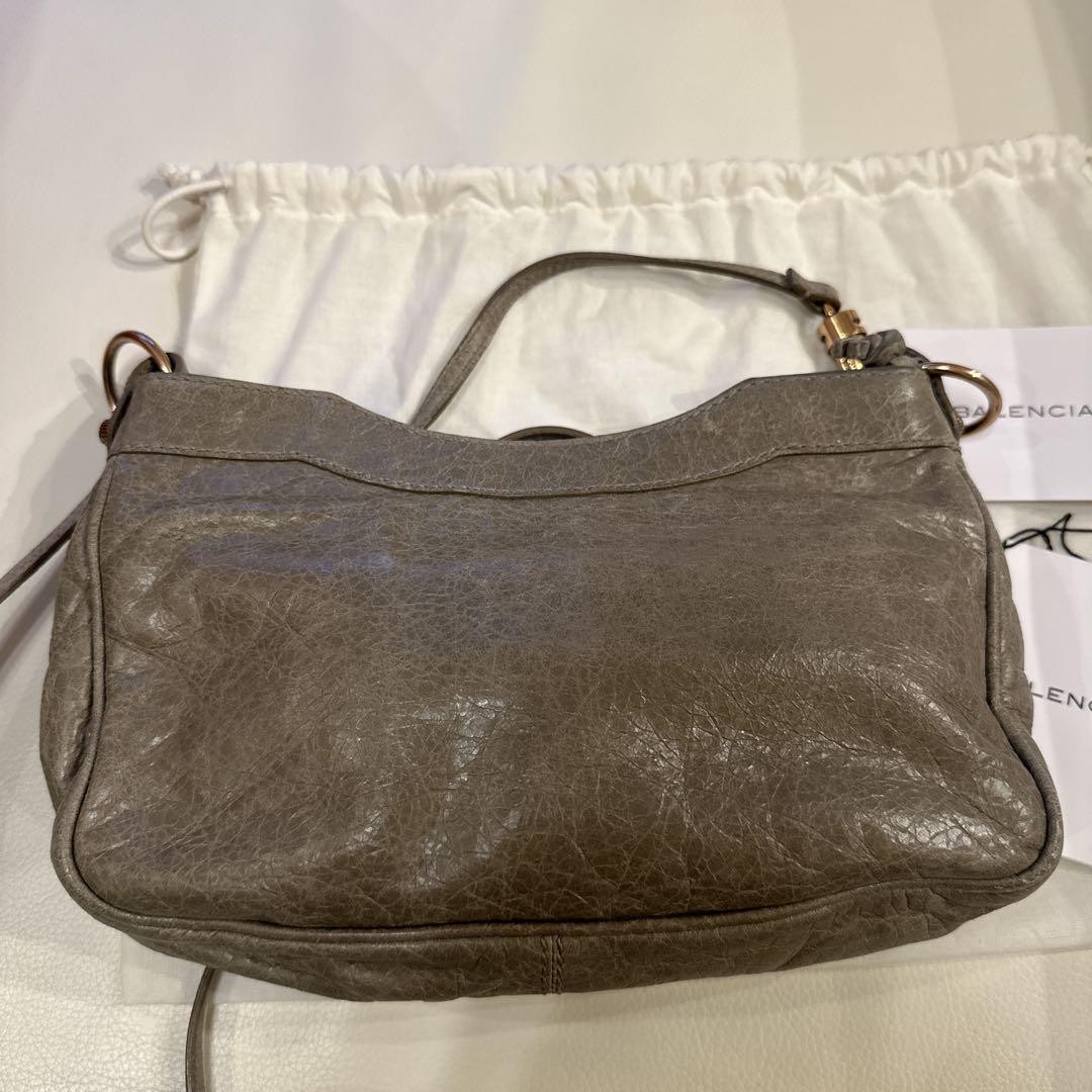 ハンドバッグ BALENCIAGA HAND BAG (8414582AB4W 9104) Balenciaga Giant The Hip Brown Leather Shoulder Bag w