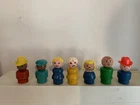 Lot of 7 Vintage Fisher Price Little People Wood/Plastic Figures