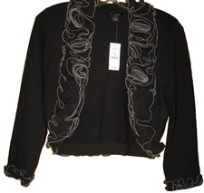 NWT White House Black Market Women's Black 3/4 Sleeve Bolero, Sz. M
