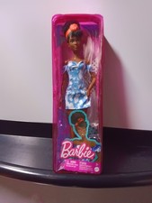 Barbie Fashionistas Doll #185 African American w/Freckles, Updo & Bleach Dress