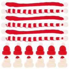  40 PCS Christmas Dress-up Suit Mini Knitted Hats Doll Festive Clothes