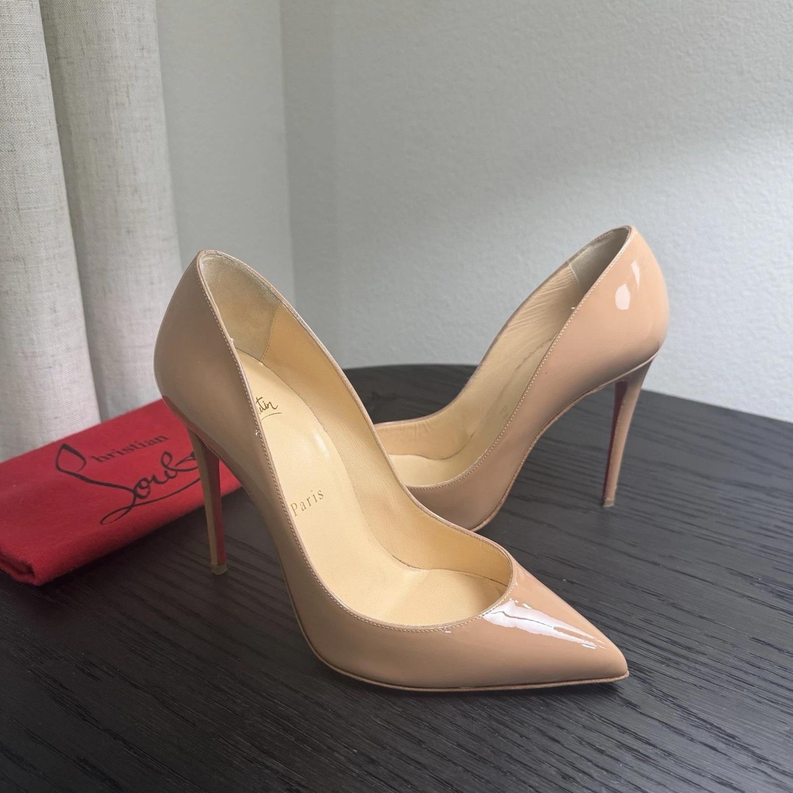 Christian Louboutin — Christian Louboutin Pigalle Follies 100 Patent Nude 37