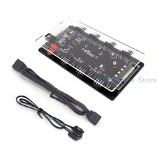 AREOFRGB 12V ARGB to 5V RGB Fan Hub Converter 4-Pin PWM Controller