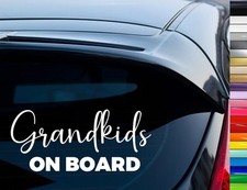 Grandkids On Board baby Car Sticker Bumper Decal Vinyl Car Window UK safety