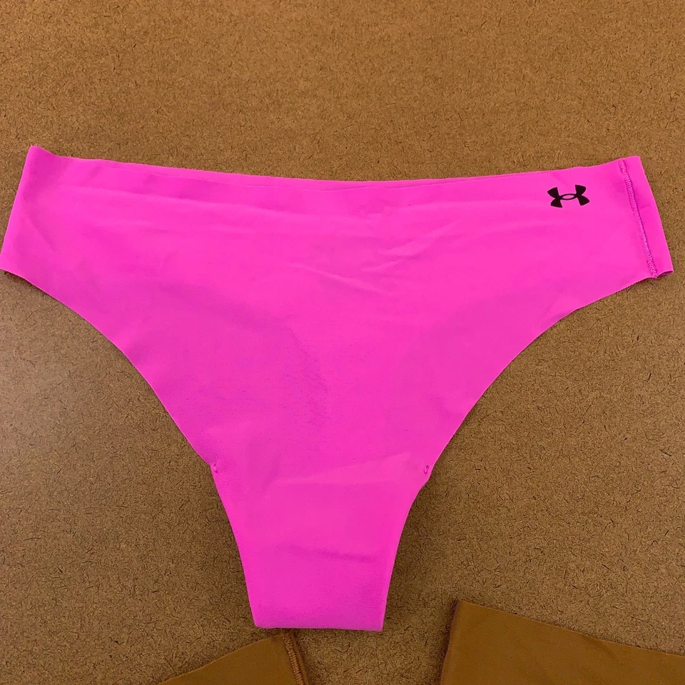 Under Armour Mujer Talla Pequeña Rosa Marrón Tanga Atlético Panty 3 Piezas Nuevo Foto 3 de 4