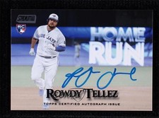 2019 Topps Stadium Club Black Foil 14/25 Rowdy Tellez Rookie Auto RC 1s10