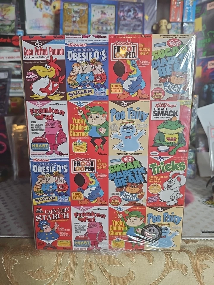 Estojo selado de assassinos de cereais Ron English Popaganda 12 3" bonecos de vinil PopLife - Imagem 3 de 4