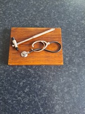 925 Solid Silver Miniature Stepthascope And Knee Hammer.