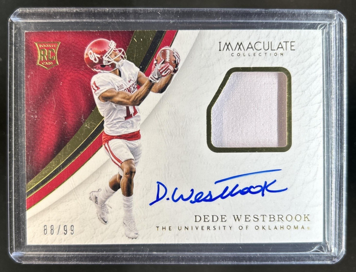 Dede Westbrook Panini Immaculate Collegiate #121 Patch Autograph