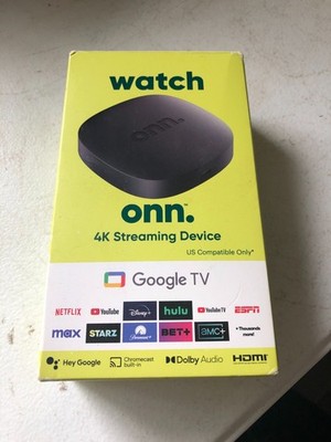 ONN Android TV 4K UHD Streaming Device w/ Voice Remote - Black