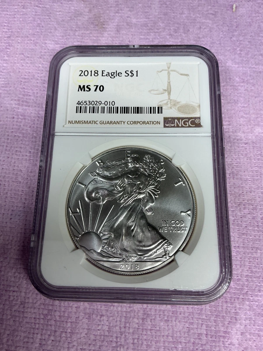 American Eagle MS 70 Graded 2018 Silver Bullion Coins for sale | eBay