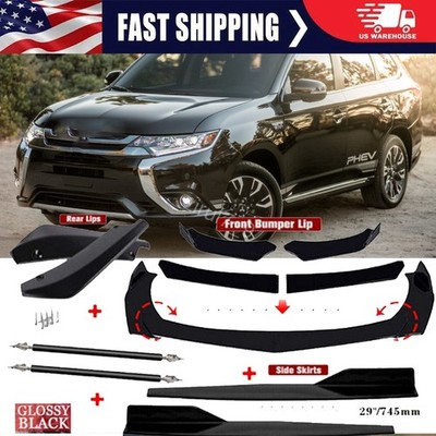 for 2016-2022 Honda Pilot Front Rear Bumper Lip 29'' Side Skirts w/ Strut Rods