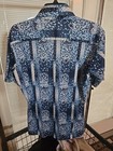 VTG 60s 70s Joel Cal Made Disco Polyester Saturday Night Fever Short Sleeve Sz M — photo 4