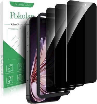 3PCS Privacy Screen Protector & Anti-Scratch Film for iPhone 15 Pro Max, Case Fr