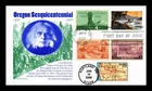 OREGON STATEHOOD SESQUICENTENNIAL FDC COMBO PANDA CACHET US COVER