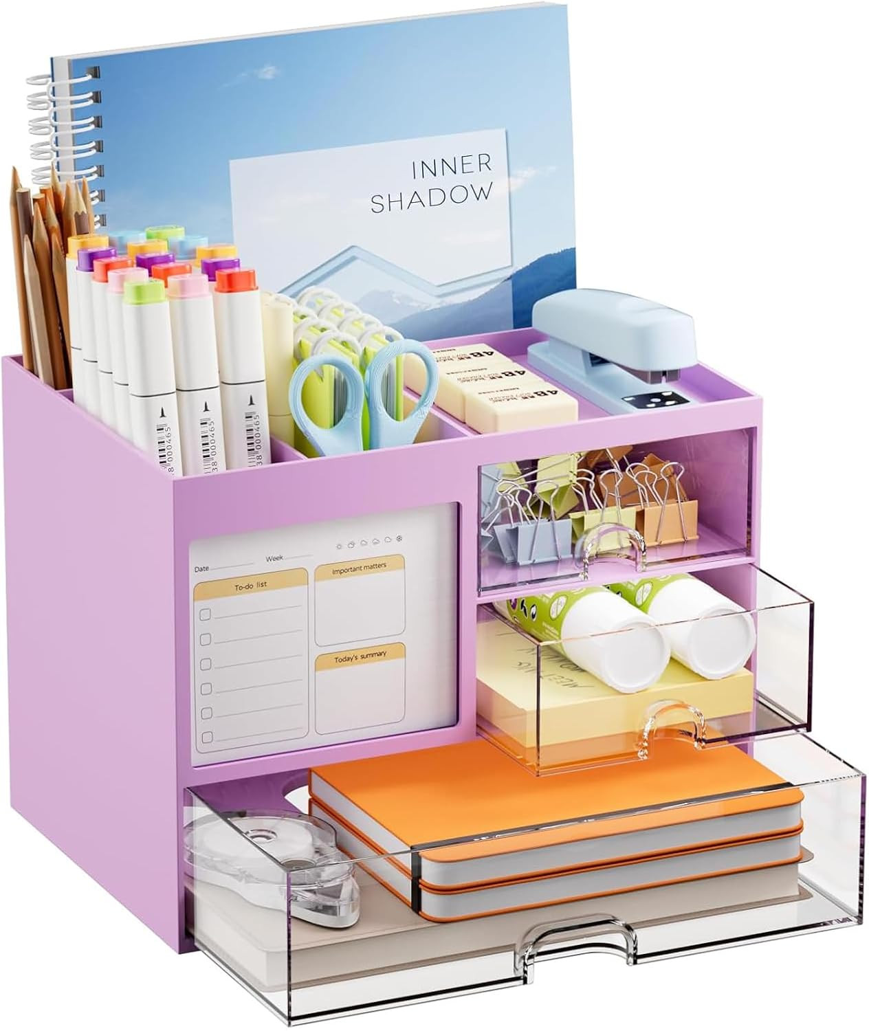 Organizer Scrivania 3 Cassetti Grande Capacità: Ordine e Design in Ufficio