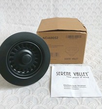 Serene Valley 3.5" Black Kitchen Sink Strainer NDA0052 New Open Box Complete