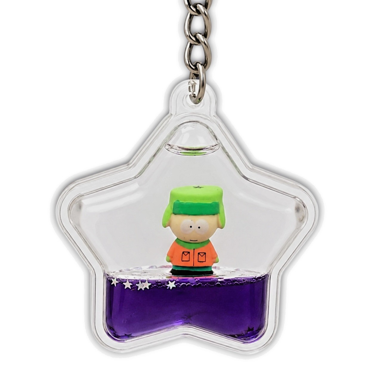 South Park Liquid Shaker Star Keychain YOU PICK Cartman Kenny Stan
