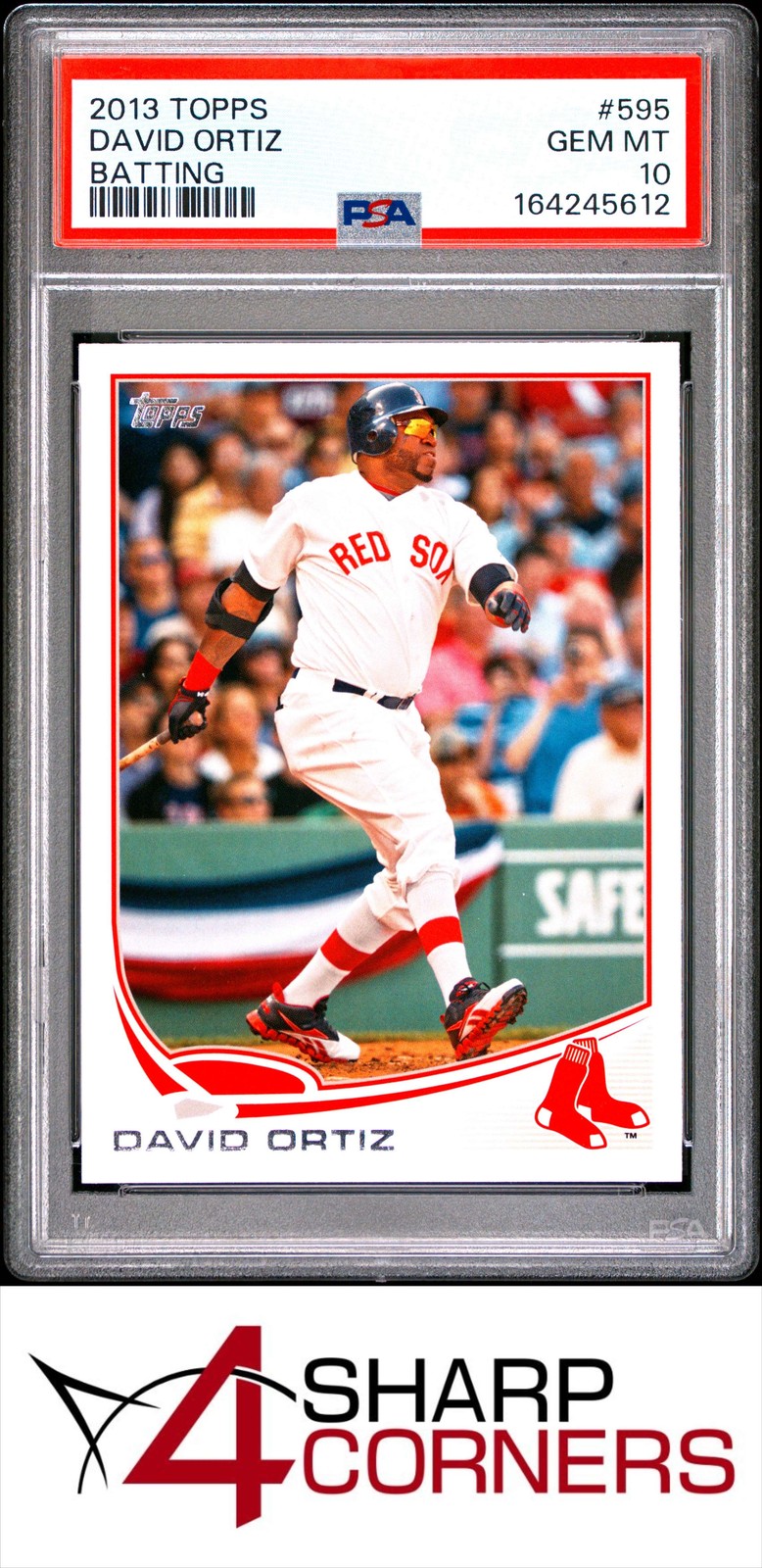 2013 TOPPS #595 DAVID ORTIZ RED SOX HOF BATTING PSA 10