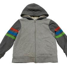 Hanna Andersson Boys Sherpa Fleece Lined Full Zip Hoodie Jacket Kids Size 6/120