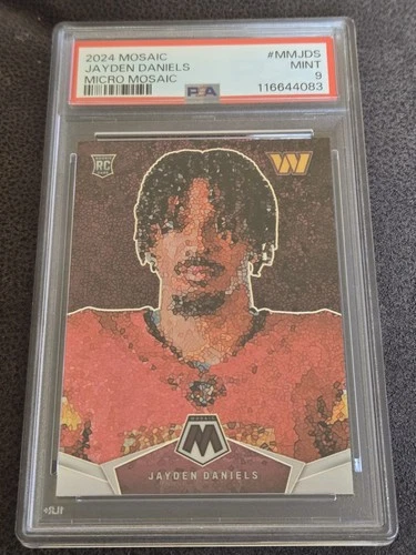 2024 Panini Mosaic Jayden Daniels Micro Mosaic #MM-JDS RC PSA 9 - Case Hit
