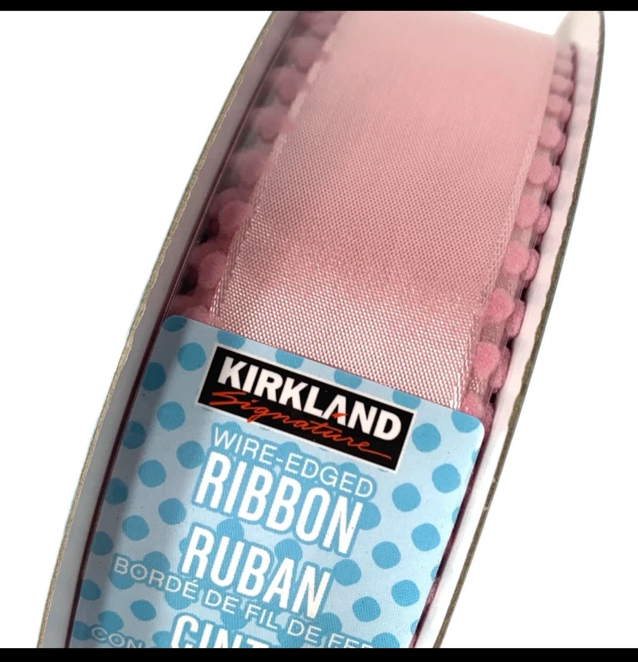 Kirkland Wire Edge PINK Satin Ribbon 50Yard Spring Easter Baby Girl Birthday 1.5 - Image 2 of 4