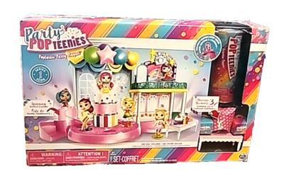 POP Teenies Poptastic Party Playset Party w/Spinning Dance Floor NEW DAMAGED BOX