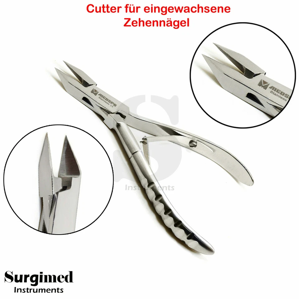 5er Maniküre Pediküre Set Nagelzangen Eckenheber Nagelhautzange Feile Podologie - Bild 3 von 4