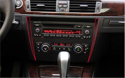 For BMW 3-Series 2005-2012 Carbon Fiber Console CD Both Sides Cover Trim 2PCS - Picture 3 of 8