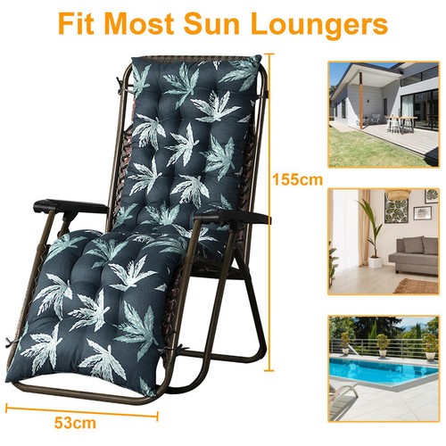 Thickened Outdoor Lounge Chair Cushion Patio Rocking Sofa Chaise Swing Bench Pad - Picture 68 of 74