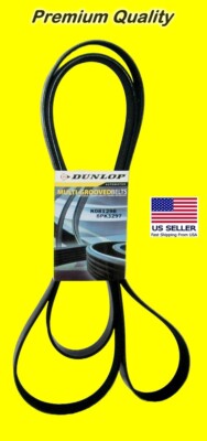 DUNLOP K081298 / 8PK3297 Drive Belt for 2013-2018 Ram 2500