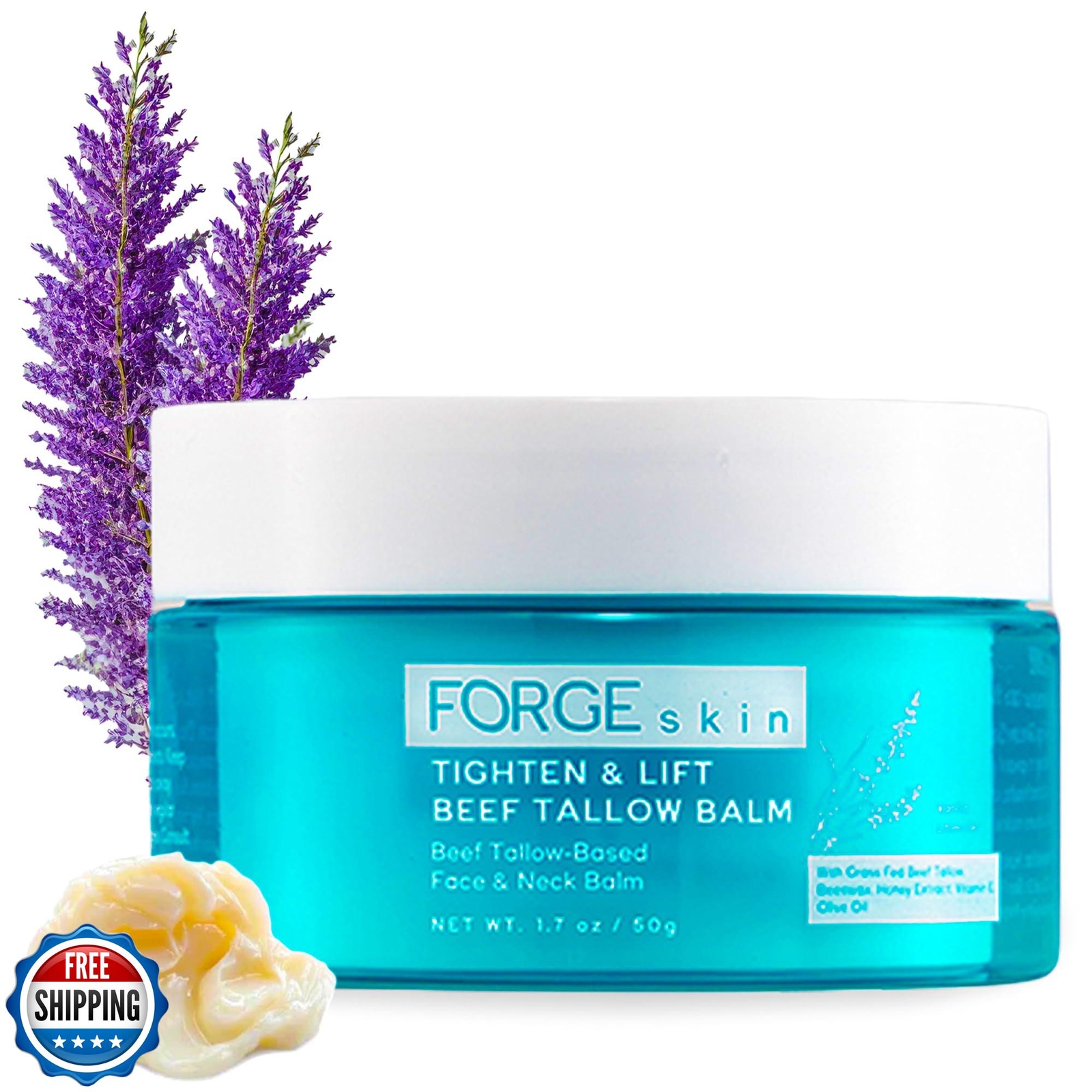 Forge Skin Beef Tallow Anti-Aging Cream for Face, Tightening &amp; Lift Neck