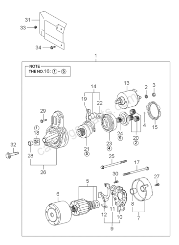 GENUINE BRAND NEW KIA SORENTO 2002-2006 BRUSH - STARTER - Picture 2 of 3