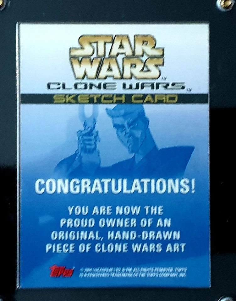 STAR WARS HERITAGE  SKETCH CARD. CLONE WARS. RARE.🚀 - Image 2 of 2