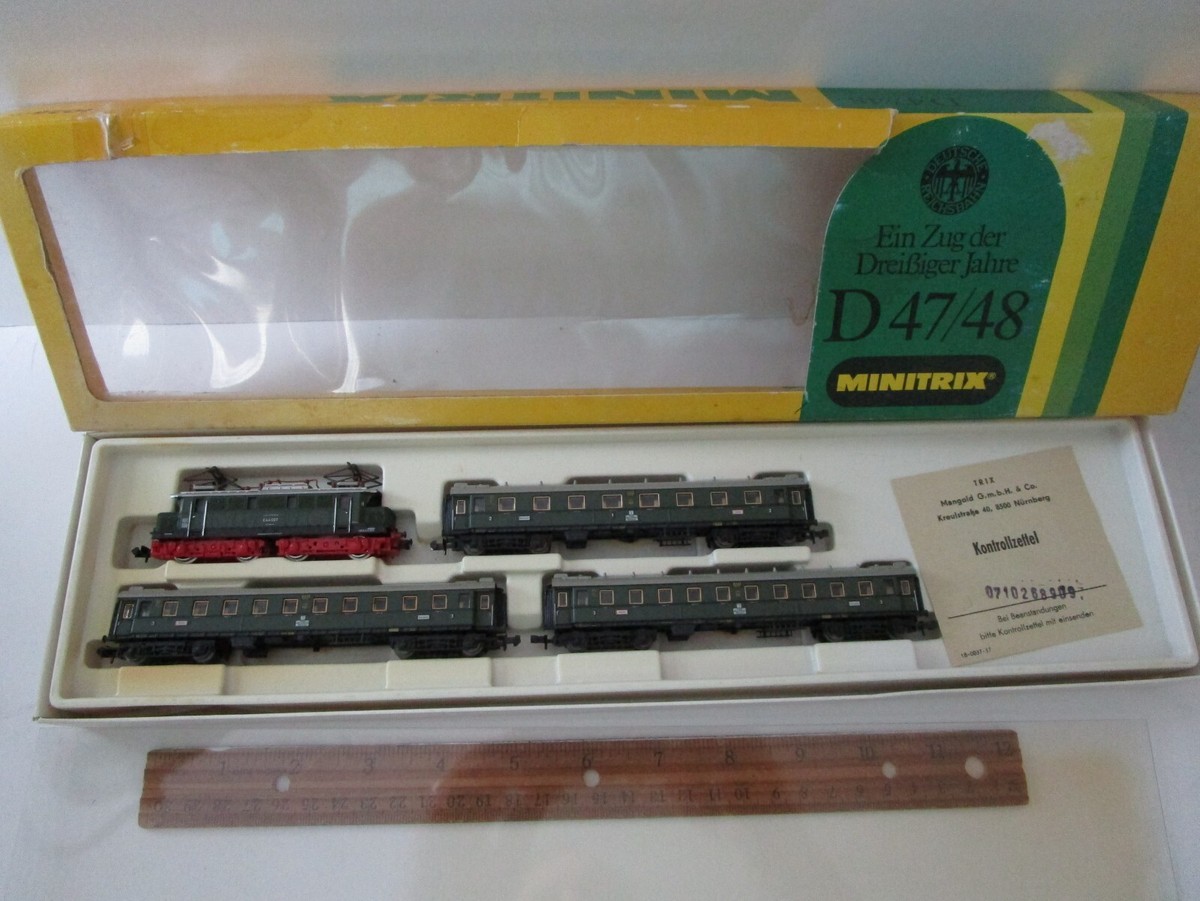鉄道模型 Minitrix 13854 Container wagon-Set Vintage Minitrix Set Rare N Gauge Model Train Ein Zug Der