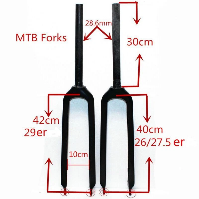 Carbonio MTB Da Corsa Forcella Rigida 11/8 " Carbongabel 26 " 27,5 " 29 " Asse - Immagine 4 di 4