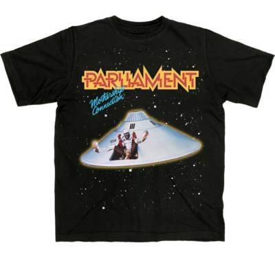 Parliament Mothership Connection M, L, XL, 2XL Black T-Shirt