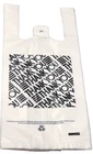 Lot 100 White Thank-you T-shirt Shopping Bags 6x3x13 -13 small