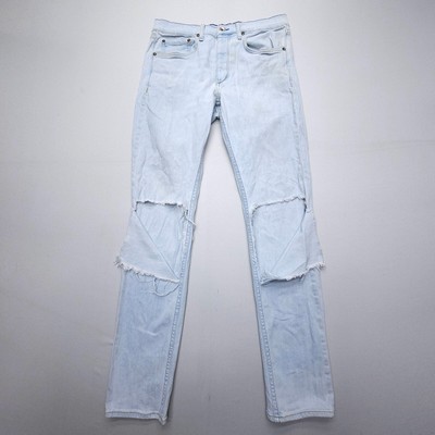 Rag & Bone Fit 2 Slim Leg Jeans Mens 31 Light Wash *Distressed 