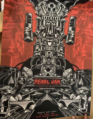 PEARL JAM POSTER ST PAUL MINNESOTA 8/31/2023 TOMO77 XCEL CENTER | eBay